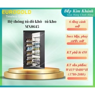 Eurogold EMX10645 open door stainless steel storage cabinet