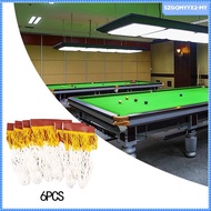 [SzgqmyyxcbMY] 6 x Pool Table Pocket Nets Accessory Snooker Table Bags Snooker Balls Basket