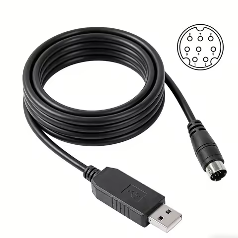 USB to Mini Din 8-pin Serial Cable FTDI FT232RL Compatible with Kenwood TM-D710 TM-V71 PG-5G Radio P