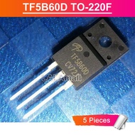 5pcs TF5B60D TO-220F AOTF5B60D TO220F 5A/600V IGBT Transistor new original