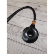 HITAM Black Jade Pendulum Rope Necklace Jade Necklace