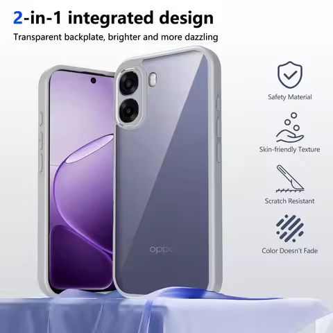 Oppo A6X 4G 5G CPH2819 CPH2823 Case Air Cushion Silicone Bumper Clear Matte Back Cover Hard Phone Ca