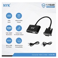 NyK Converter VGA to HDMI F5 Audio to VGA 4K 60Hz 30Hz Multi-Function Hub