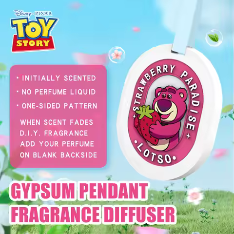 No Perfume Disney Lotso Gypsum Plaster Car Pendant Hanging Fragrance Diffuser Cute Air Freshener Dec