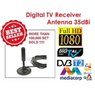 3m DVB T2 HIGH GAIN 35dBi DIGITAL MEGASAT ANTENNA DUAL SIGNAL BOOSTER TV RECEIVER BUILT IN