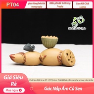 Lotus root pot lid - Tea Pet size: 14*6*4.2cm