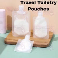 [SG] [FREE SHIP] Travel Toiletry Pouch Toiletries Container Packet Pack Refill Bag Bottle Shampoo Shower Gel Body Wash