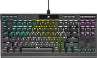 Corsair K70 RGB TKL CHAMPION SERIES Tenkeyless Mechanical Gaming Keyboard (CHERRY MX Silent Keyswitches: Linear and Quiet, PBT Double-Shot Keycaps, Per-Key RGB LED Backlighting) QWERTY NA, Black