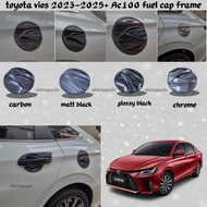 Toyota vios 2023 -2025 ac100 car fuel cap trim garnish carbon fiber car accessories skhongauto