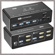 [U L Z R] -Compatible KVM Switch KVM Switch 2 Monitors 2 Computers 8K 60Hz KVM Switch 8K KVM Switch