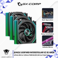 JUNGLE LEOPARD INTERSTELLAR V2 SE ARGB BLACK - Infinite Mirror 120mm PWM BLOCK UNI Fan Case TRIPLE P