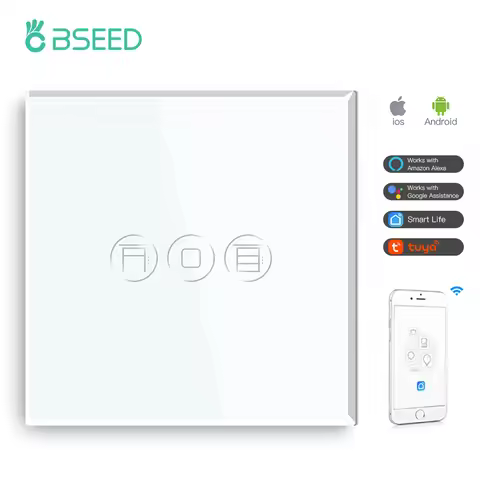 Bseed EU Wifi Smart Multi-gang Roller Shutter Switch Wireless Wifi Switches Control Tuya Smart Life 