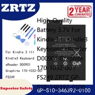 High-Quality Battery 3.7V For Kindle 3 III Kindle3 Keyboard eReader D00901 Graphite 170-1032-00 / FS