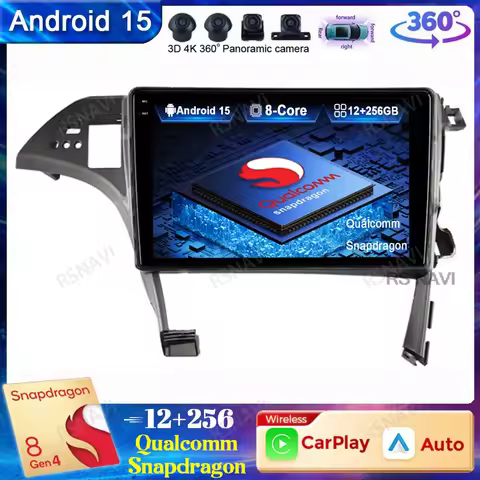 Android 15 Car Radio For Toyota Prius 3 XW30 2009 - 2015 Stereo Qualcomm BT 4G LTE Navigation DSP Mu