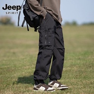 JEEP SPIRIT กางเกงขายาวกันน้ำ2025กางเกงทรงหลวมชาร์จกางเกงทรงตรง