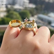 【PC】 2022 Trend BFF Ring Cute Anime Aesthetic Couple Open Ring for Woman Man Teen Close Friend Birth