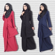 [ XXS - 10XL ] Kebarung Labuh . Kebarung Plain Moden . Muslimah Plus Size Sedondon Raya . Baju Nikah Tunang . Melisa Hse