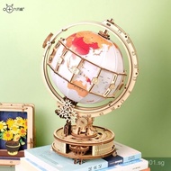 Six-Claw Cat High-Difficulty Wooden diy Handcrafted Assembled Globe Model Night Light520Girlfriend b