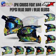 JPX CROSS FOX1 - X44 PEPSI BLUE DOFF BLUE GLOSS/ GOOGLE SNAIL PACKAGE ORIGINAL ADULT MOTOCROSS HELME