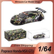 New In Stock Poprace 1:64 Honda Nsx Gt3 Alloy Model Skyline C210 Universe 30th Anniversary Commemora