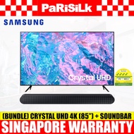 (Bulky)(Bundle) Samsung UA85CU7000KXXS Crystal UHD 4K CU7000 + HW-S60B S-Series Soundbar
