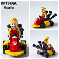 Compatible with Lego Figures Super Mario Princess Peach Blossom Yoshi Louis Game KF6186A with Buildi