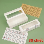 Bộ Hộp Giấy Kraft - Hộp Quà Bánh Kẹo Có Cửa Sổ Trong Suốt Dùng Cho Đám Cưới Sinh Nhật - Nhiều Kích C