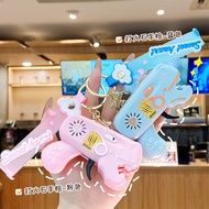 New Fun Flintstone Pistol Keychain Pendant Cartoon Cute Toy Bag Pendant Gift