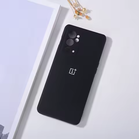 Original Square Liquid Silicone Case for OnePlus 8 Pro 8T 9R 9RT Camera Protect Soft Back Cover One 