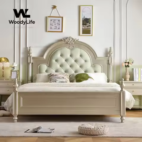 Bedroom Furniture Modern Headboard 150 X 200 Double King Size Full Frame Double Bed Light Wooden Mod