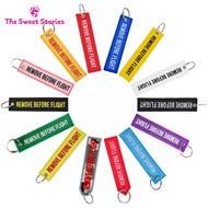 [The Sweet Stories] Remove Before Flight Woven Key Ring Luggage Tag Keychain Aviation Gifts Various 