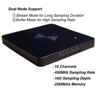 USB Logic Analyzer, 16 Channels, 400MHz Sampling Rate, 16G Sampling Depth, 256Mbits Memory, USB 2.0 