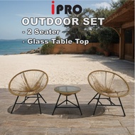IPRO Outdoor Chair and Table set Balcony Garden Chair and Table Set Meja Kerusi Outdoor Furniture Ke