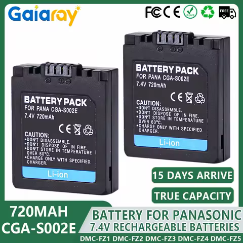 CGA-S002 DMW-BM7 CGA S002E S002A Li-ion Battery For Panasonic DMC-FZ1 DMC-FZ2 DMC-FZ3 DMC-FZ4 DMC-FZ