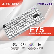 FURYCUBE F75 CNC Aluminum Mechanical Wireless Keyboard PBT keycaps