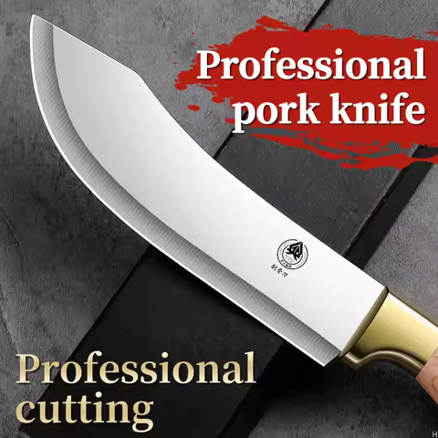 Outdoor bone cutting knife, cow and sheep slaughtering and skinning knife, butcher specific pig slau