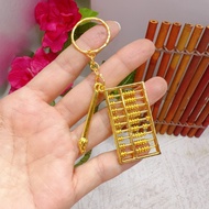 Fengshui Golden Abacus 9 Rows Abacus KeyChain Ring Keychain