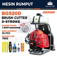 Original Ogawa BG520 BG520D Brush Cutter 52cc TB52 2-Stroke Engine Mesin Rumput Petrol Grass Cutter