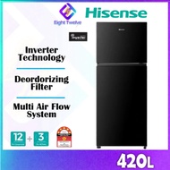 [EXPRESS DELIVERY] HISENSE Refrigerator 420L Inverter 2 Door Fridge | Peti Sejuk | RT439 / RT469