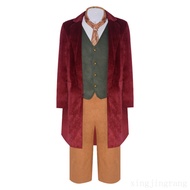 XJ The Hobbit Bilbo Baggins Cosplay Costume European American Movie Same Style Outfit Halloween Adul