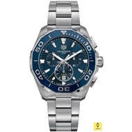 TAG Heuer Aquaracer CAY111B.BA0927 / Men's Analog Watch / Chronograph / Quartz / 43mm / SS Bracelet 