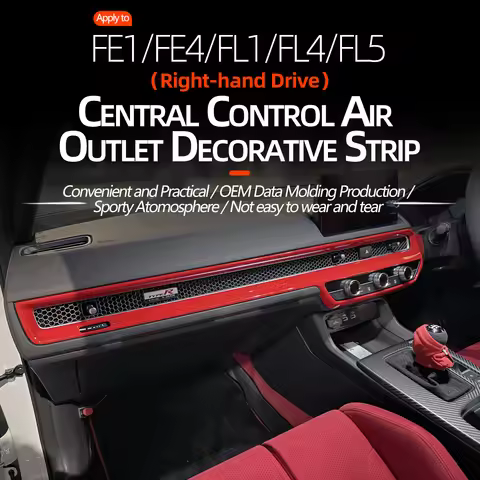 For Honda 11th Gen Civic TYPE-R FE1/FE4/FL1/FL4/FL5 right rudder central control air outlet decorati