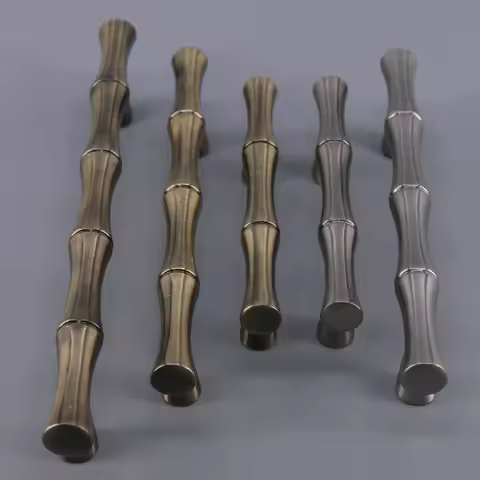 1x Bamboo shape Drawer Handle Retro Cabinet Wardrobe Knob Door Handles Vintage cabinet Drawer Handle