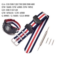 NATO Nylon Strap For Casio G-Shock GA-110/100/120/150/200/400 GD-100/110/120 DW-5600 GW-6900 GLS-890