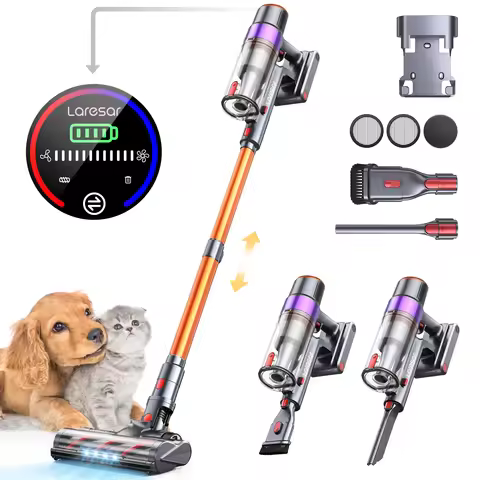 Laresar Elite 8 Cordless Vacuum Cleaner Handheld Home Appliance 450W Powerful smart home Touch Scree