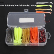 60pcs T-Tel Road Runner Fishing Rod Crank Set Fake Bait Tackle