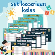 Set Keceriaan Kelas Jadual Waktu Jadual Bertugas Carta Organisasi
