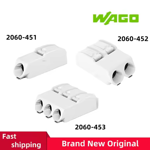 100pcs WAGO Germany 2060-451/2060-452/2060-453 SMD Terminal Lighting LED Patch 1P/2P/3P connector Br