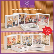 Gubahan Frame Mas Kahwin Kayu Transparent Siap Gubah | Mas Kahwin Nikah Ready Made | JV 6110 6111