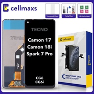 For TECNO Spark 7 Pro Camon 17 18i CG6 CG6i LCD Touch Screen Replacement With Frame